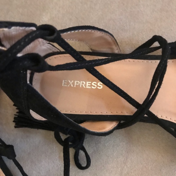 Express Lace Up Sandals with Tassel Detail - Picture 4 of 5